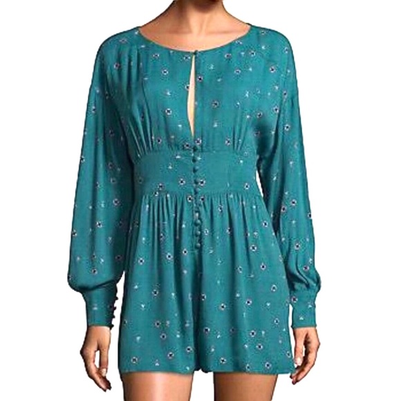 Free People Pants - Free People Love Grows Printed Romper